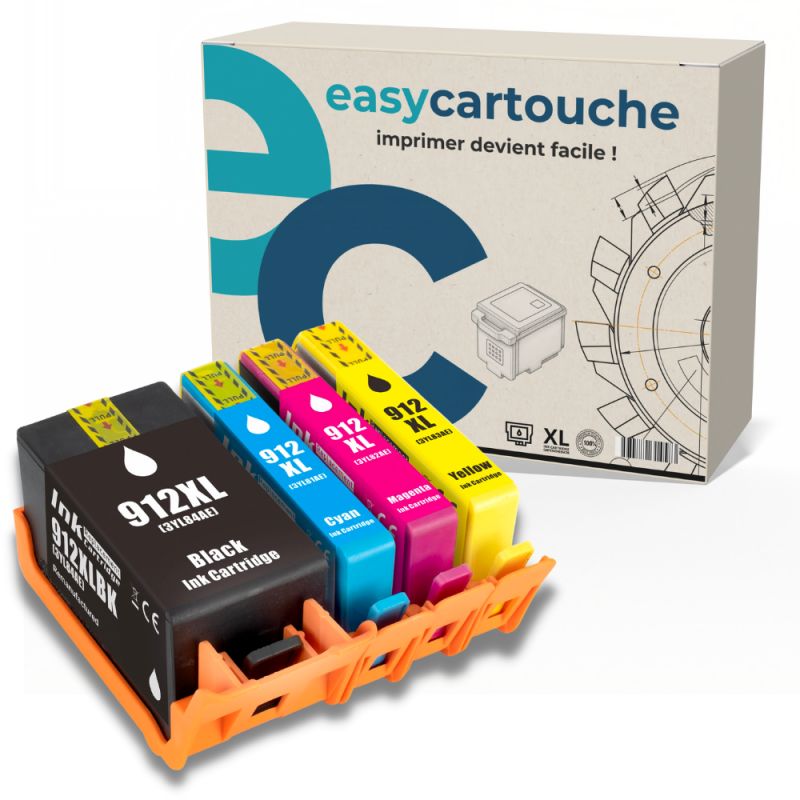 Pack 4 Cartouches compatibles HP 912XL